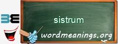 WordMeaning blackboard for sistrum